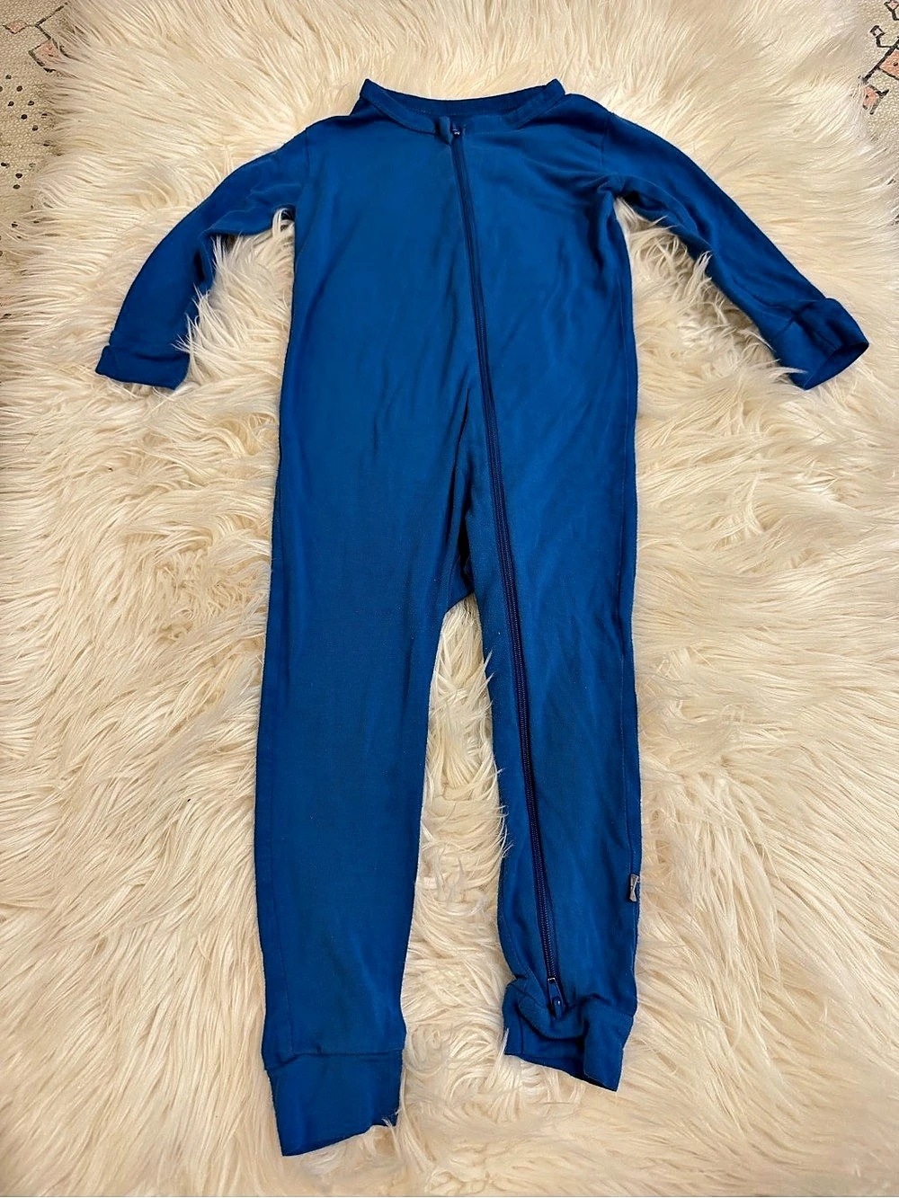 Kyte Baby Zippered Romper Blue Zip Footie Size 3T